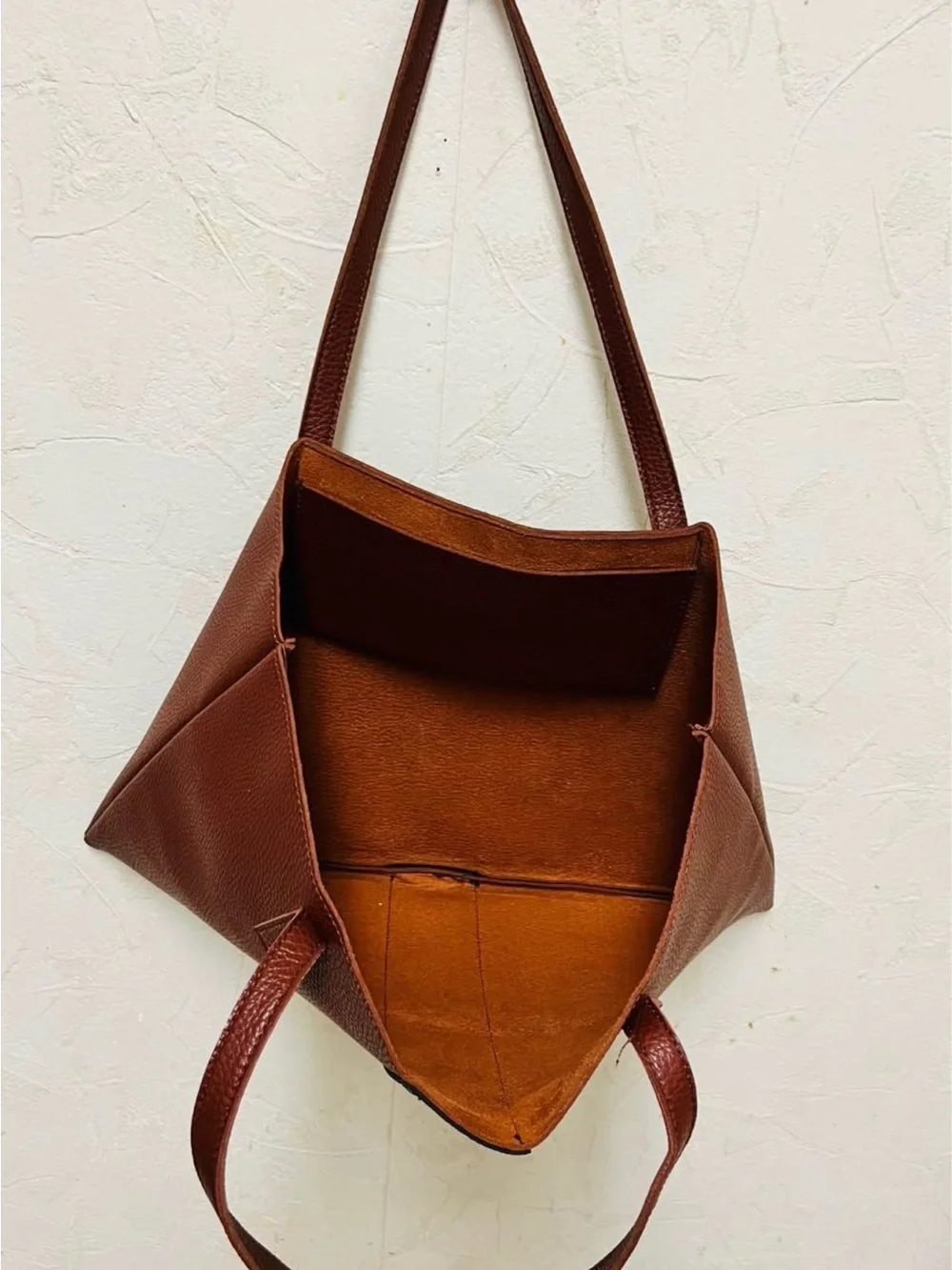Brown Vince Camuto Luck  Leather Tote Bag w